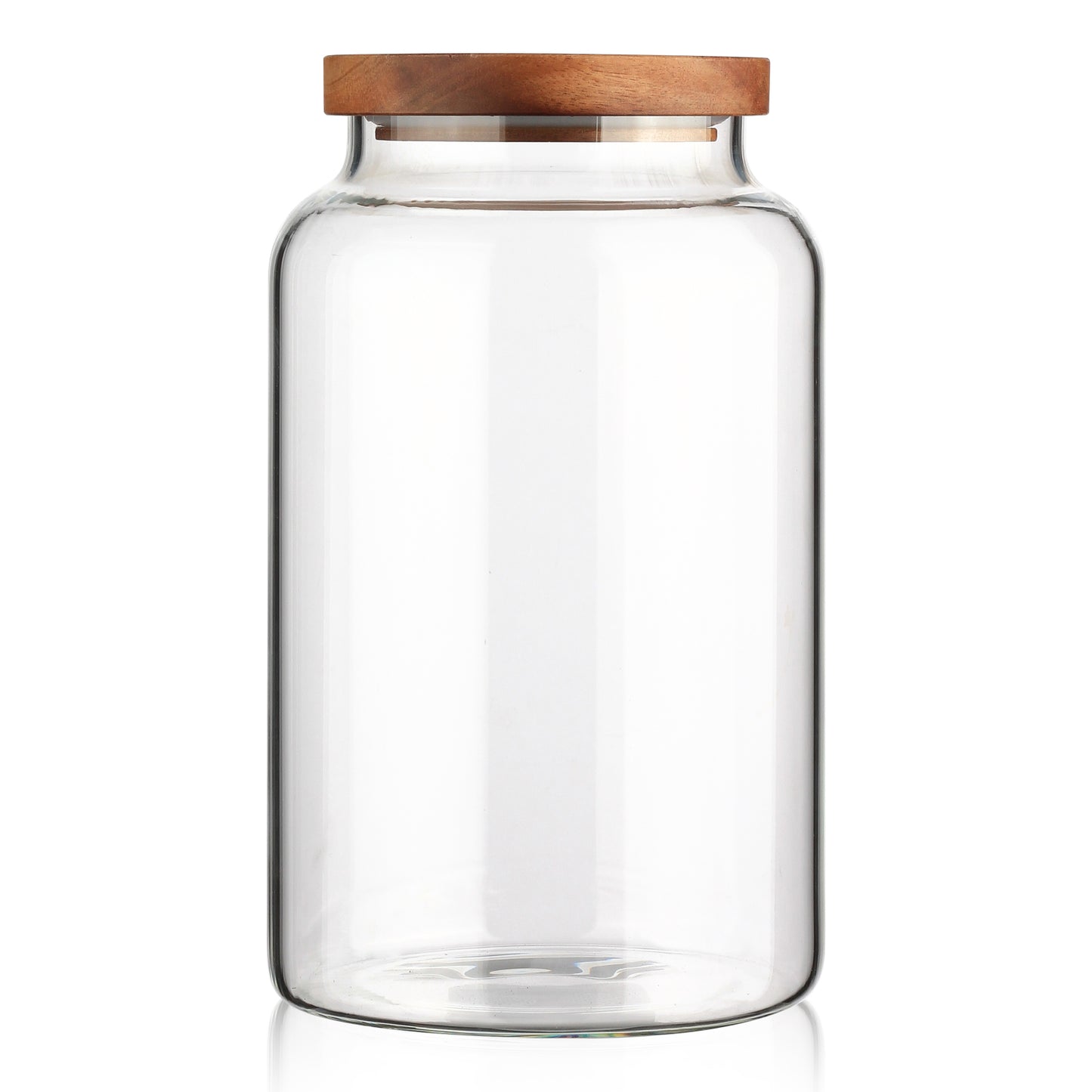 Labina Glass Storage Container Airtight Food Jars Kitchen Canister with Wood Lids,88 Oz Wide Mouth Pantry Organization Glass Jar for Flour, Sugar, Cookie, Spagetti, Nuts and Candy