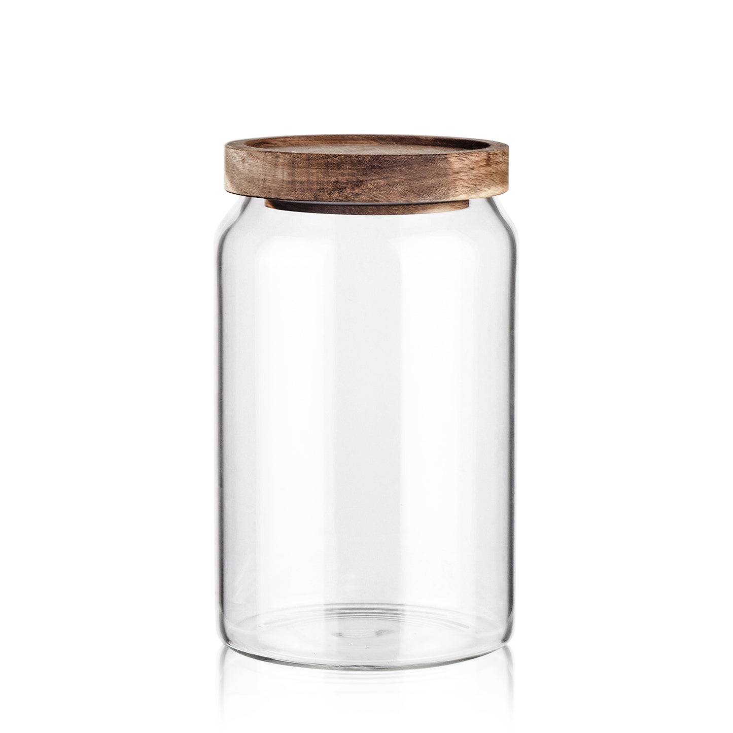 Labina Glass Storage Container Airtight Food Jars Kitchen Canister with Wood Lids, 33 Oz Wide Mouth Pantry Organization Glass Jar for Flour, Sugar, Cookie, Spagetti, Nuts and Candy